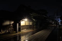雨の竹原町並み保存地区