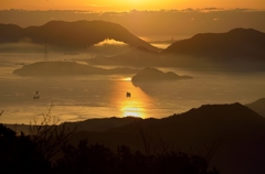 朝日山から
