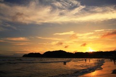 夕暮れ海空