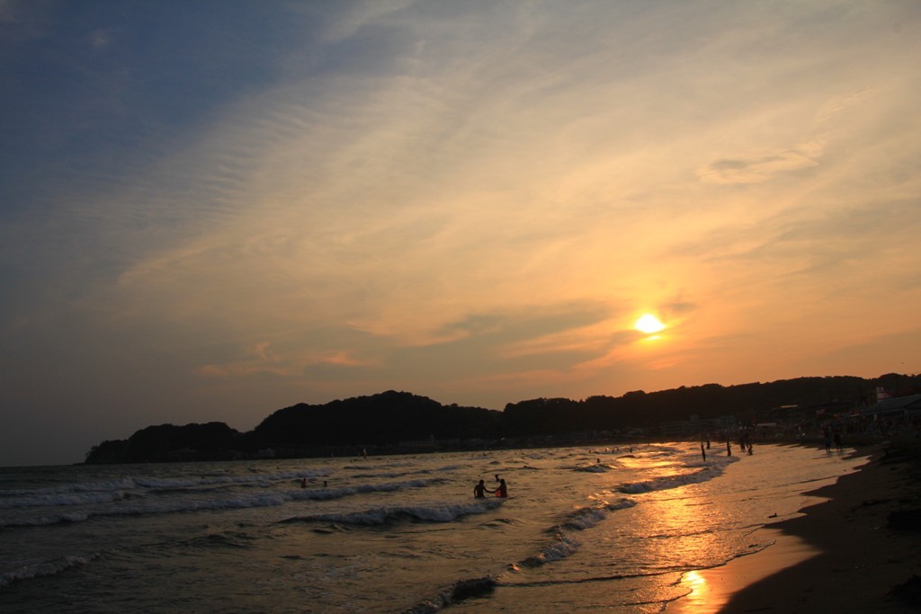 由比ヶ浜夕暮れ