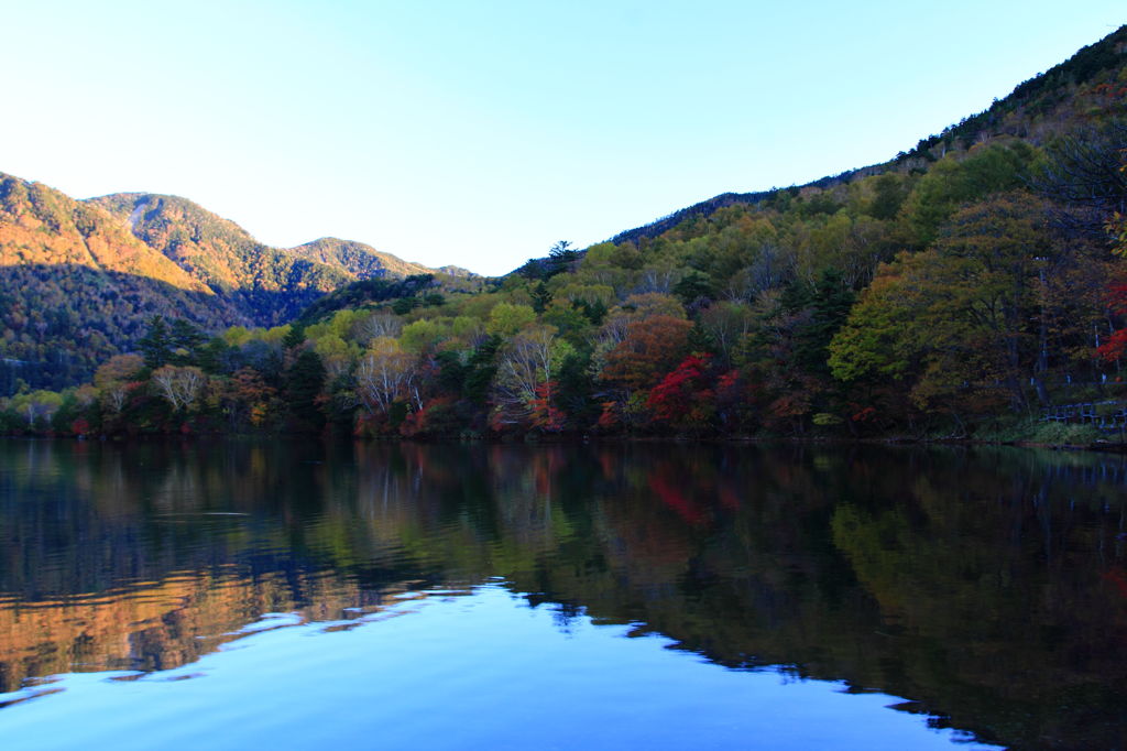 湯の湖　紅葉