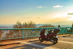 夕日影 夕映え 残照 黄昏れる