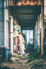 廃墟のアパート