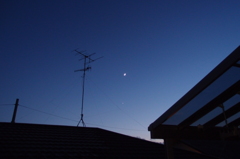 三日月、一番星、マジックアワー