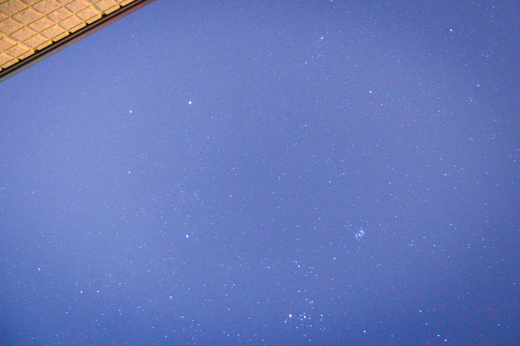 窓の外 満点の星 鼻垂れて