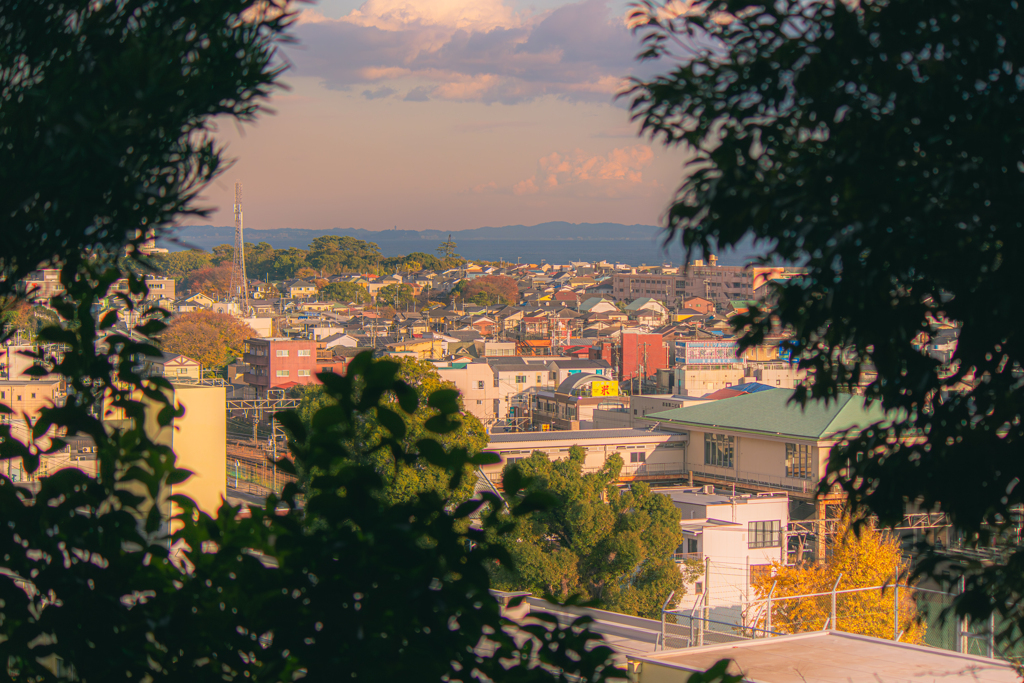 黄昏の街を背に抱き合えたあの頃が胸をかすめる