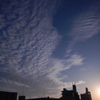 鰯雲と夕日