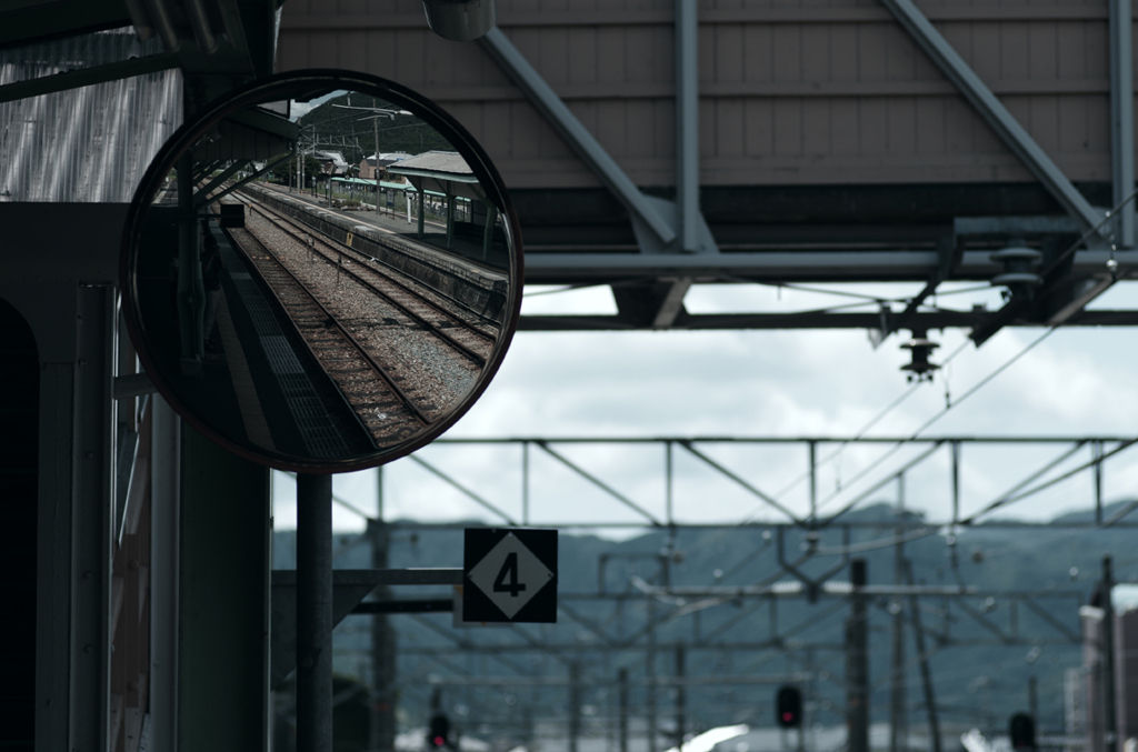 駅の鏡