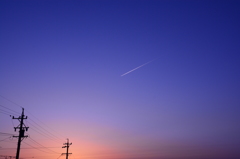 夕日～ヒコウキ雲～