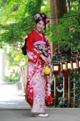 赤い振袖