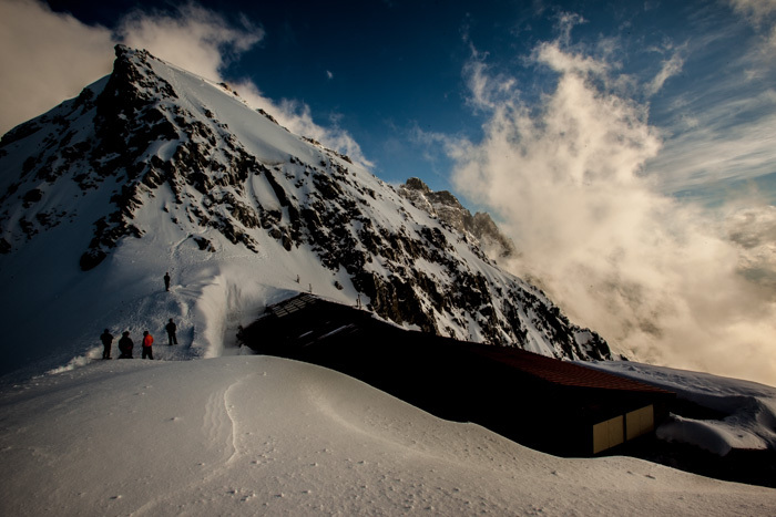 夕刻の穂高岳山荘