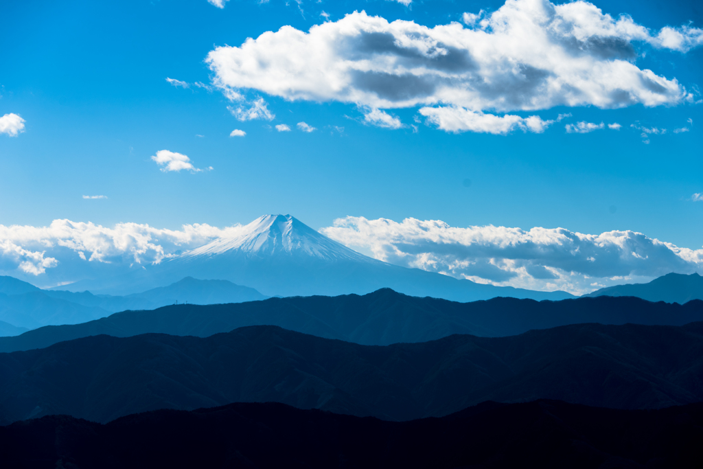 青空の中の富士