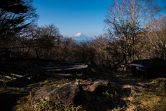 富士見山荘前からの富士