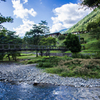 吊り橋のある風景