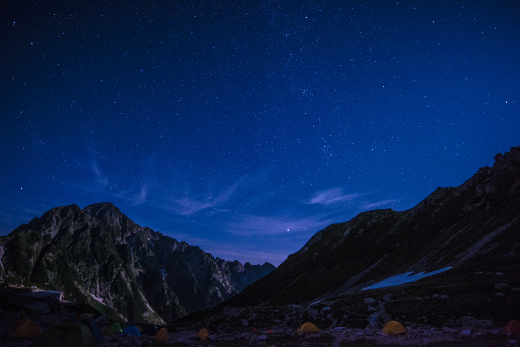 剱の上の星空