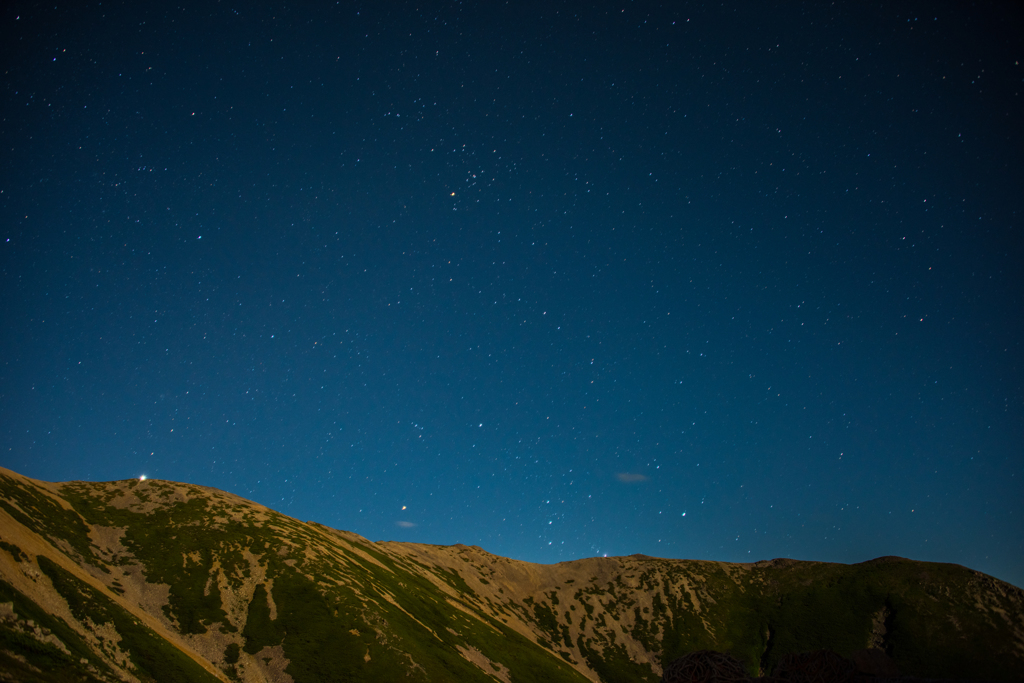 明けの明星とオリオン