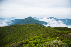 三本鎗岳の山頂から