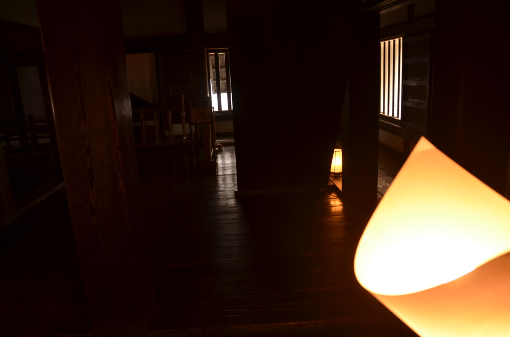天守の灯り