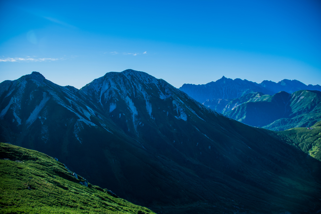 祖父岳山頂から