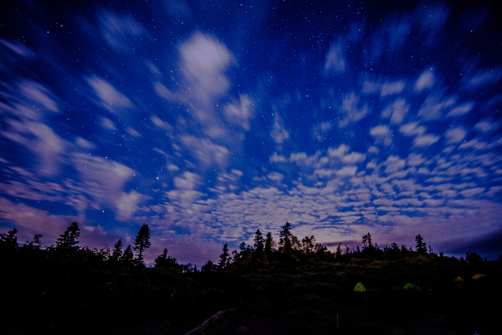 テン場の夜空