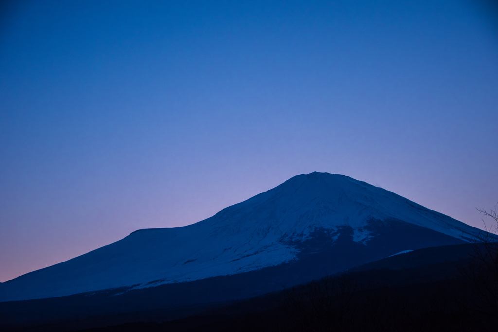 夕暮れの富士