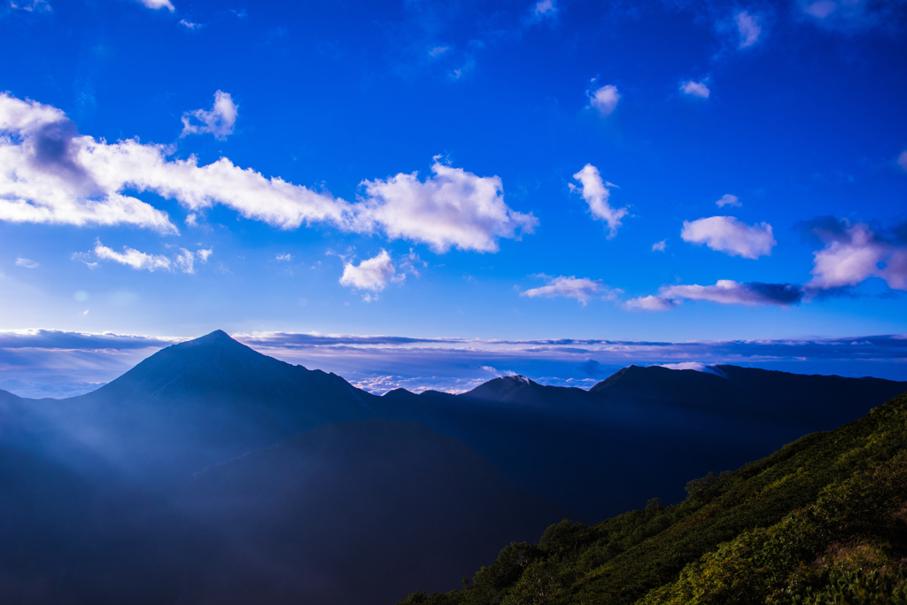 常念岳の朝