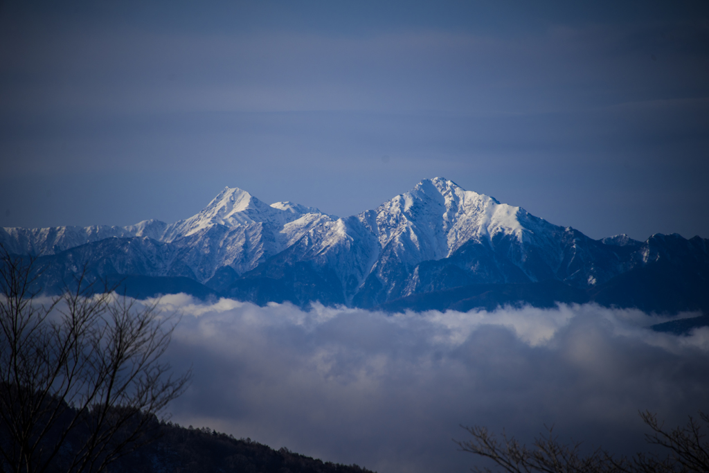 南アルプスの山々