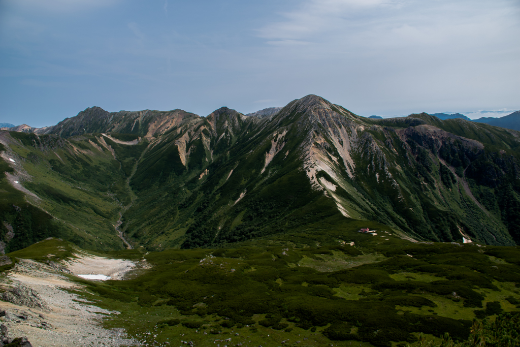 三俣蓮華の山頂から