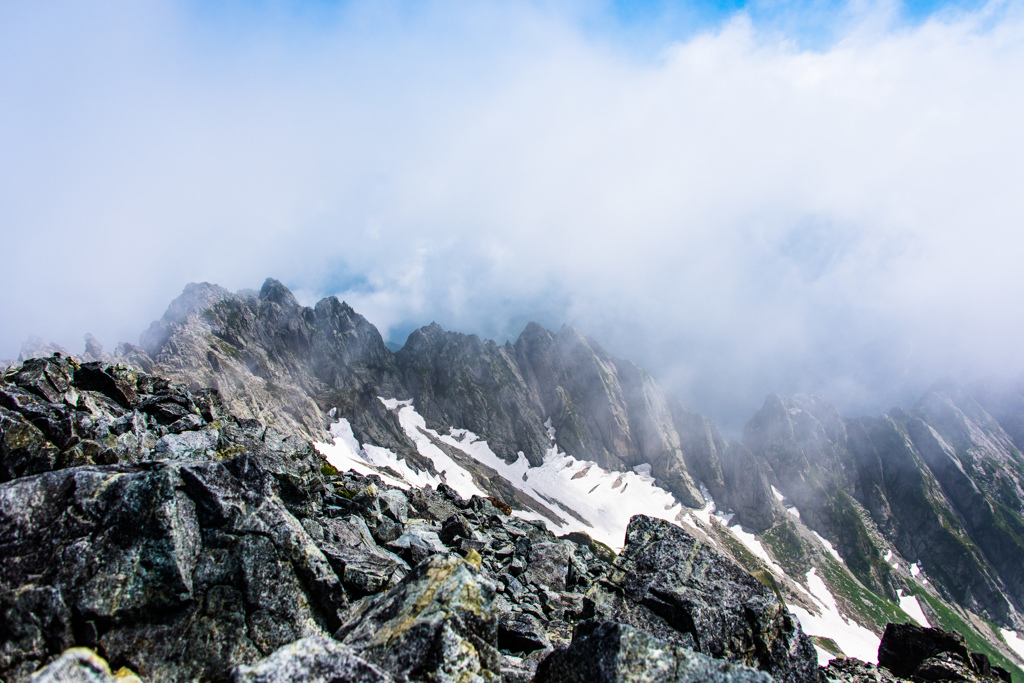 山頂から八ﾂ峰