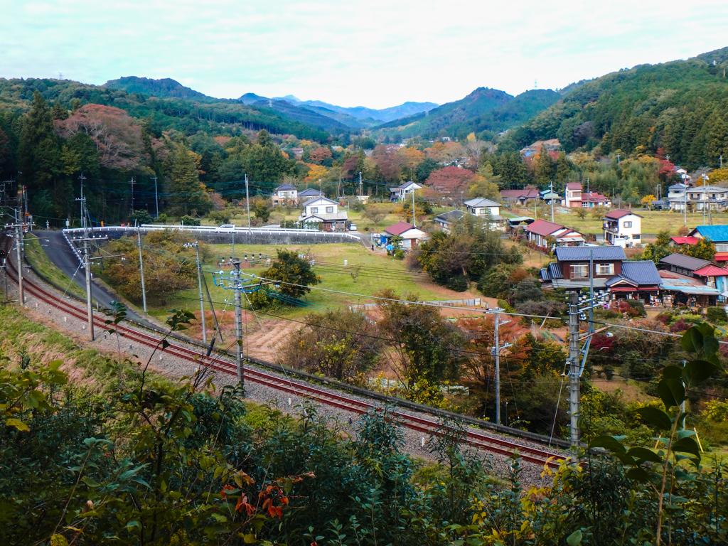 秋の山里