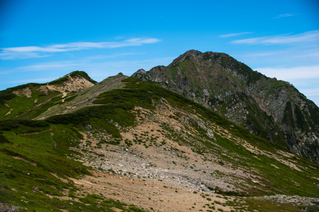 水晶岳山頂を