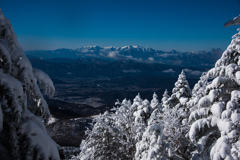 登山道から中央アルプス