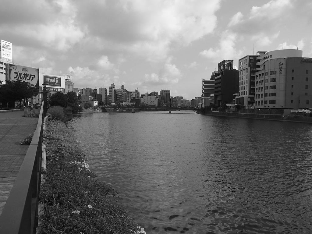 清流公園から見た那珂川
