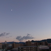 月と夕日