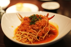 カニのパスタ～レストラン　マルコ