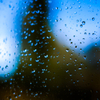 雨の跡