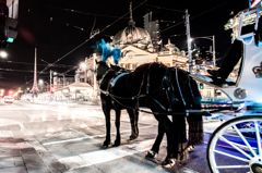 駅前通りの馬車