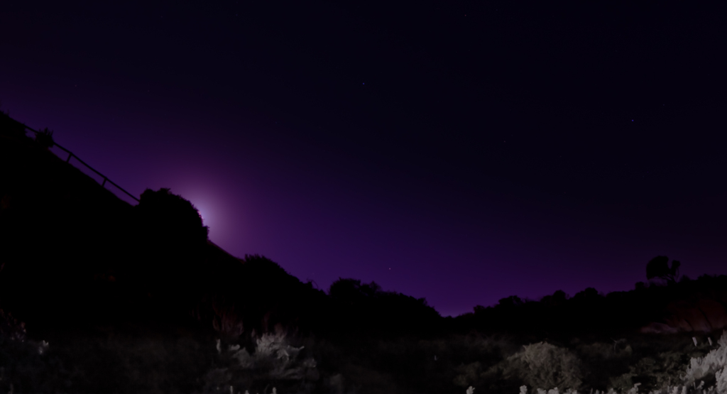 月明かりが覗く