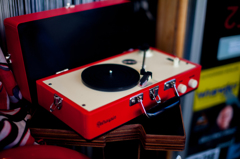 RED RECORD PLAYER
