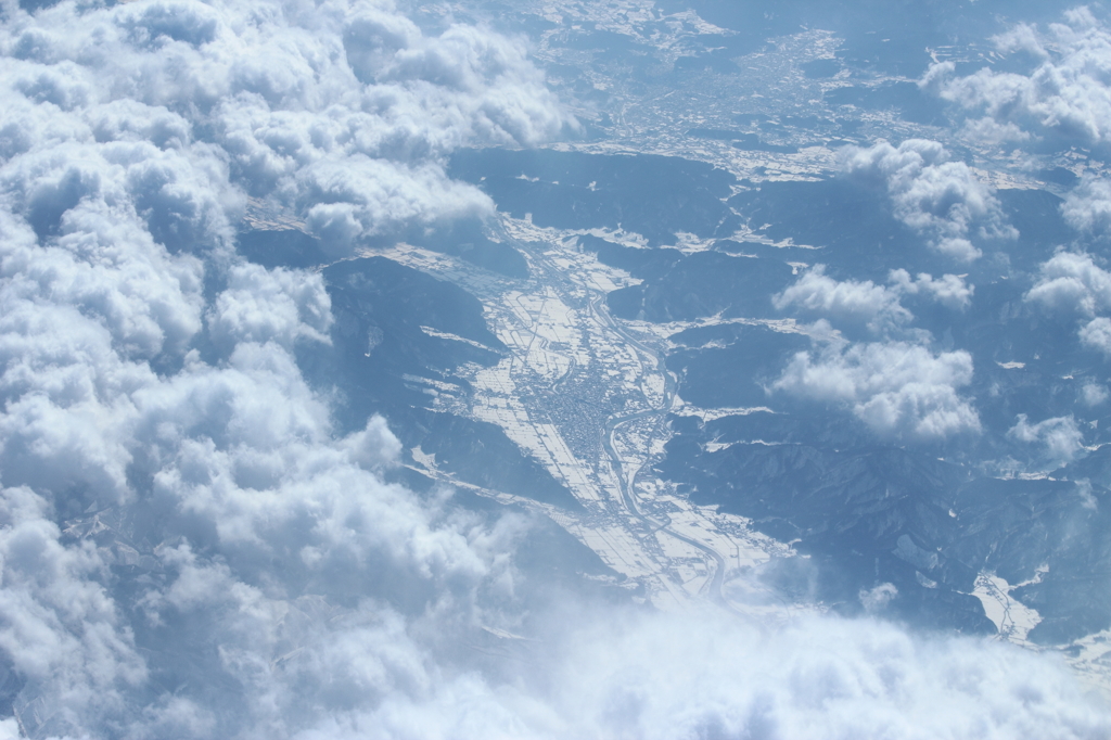 空の上から…雪景色
