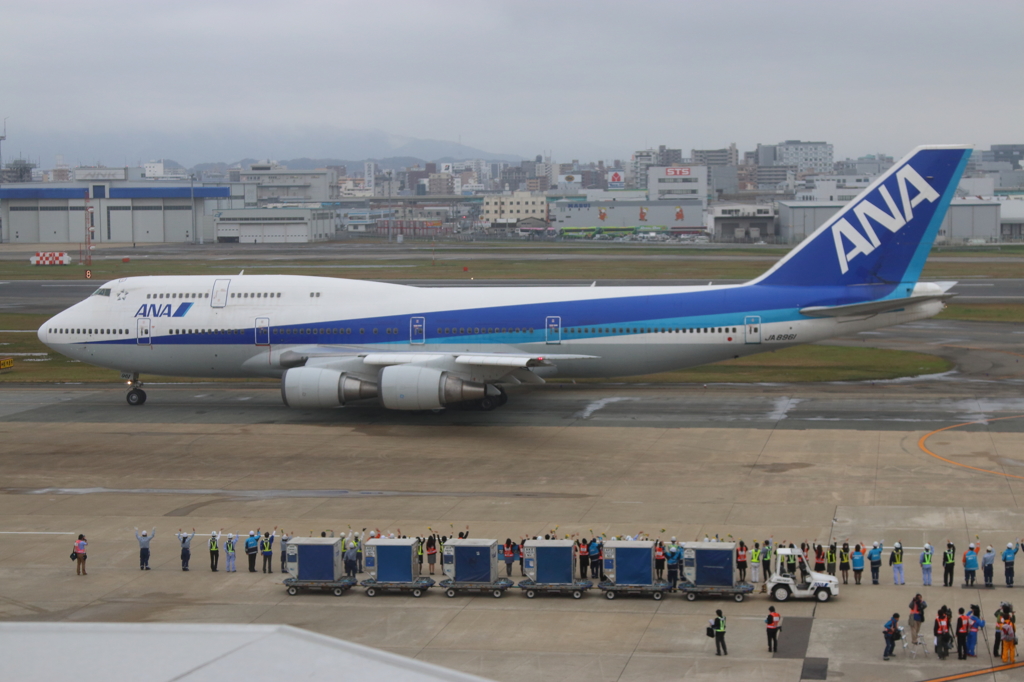 福岡空港 ANAジャンボラストフライト