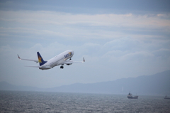 神戸空港　離陸