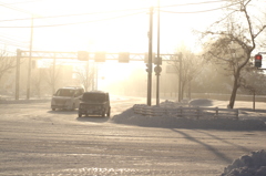 frozen road