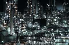工場夜景　①