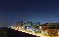 Night view 　The bank of the Yodo River