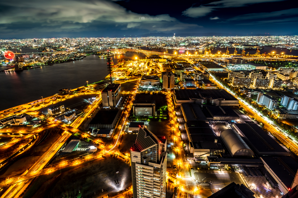 Night view x ミズノ本社ビル