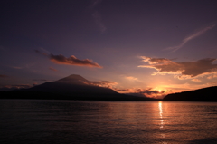 富士山夕日