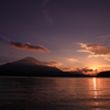 富士山夕日