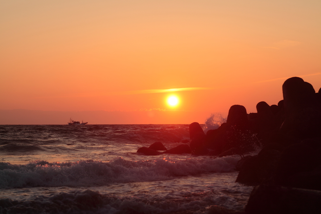 いらこ岬夕陽