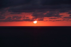 日本海に沈む夕日